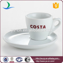 Modern Design 95ml porcelana branca reutilizável café copo personalizado atacado
